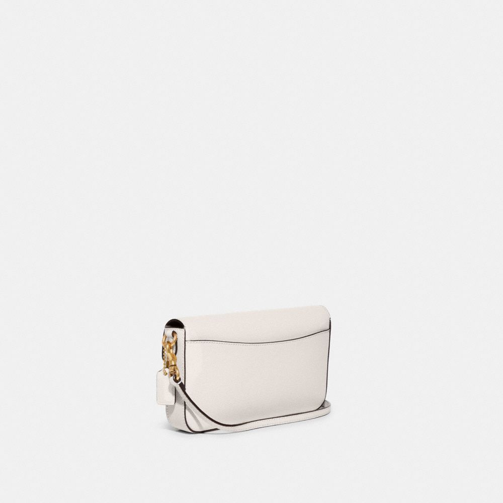 COACH®,Wyn Crossbody Bag,Leather,Crossbody,Logo,Metal,Casual,White,Angle View
