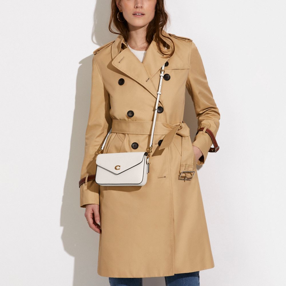 COACH®,Wyn Crossbody Bag,Leather,Crossbody,Logo,Metal,Casual,White,Detail View