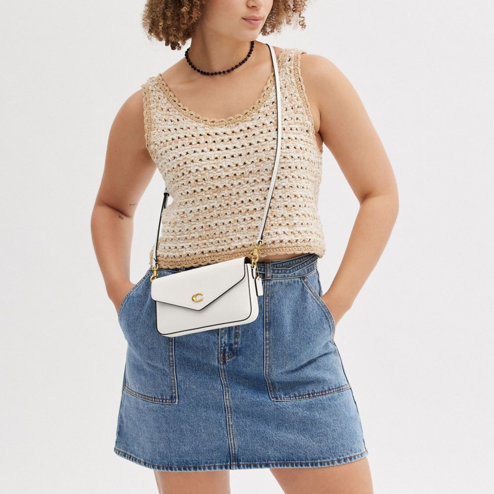 COACH®,Wyn Crossbody Bag,Leather,Crossbody,Logo,Metal,Casual,White,Scale View