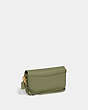 COACH®,WYN CROSSBODY BAG,Crossgrain Leather,Small,Brass/Moss,Angle View