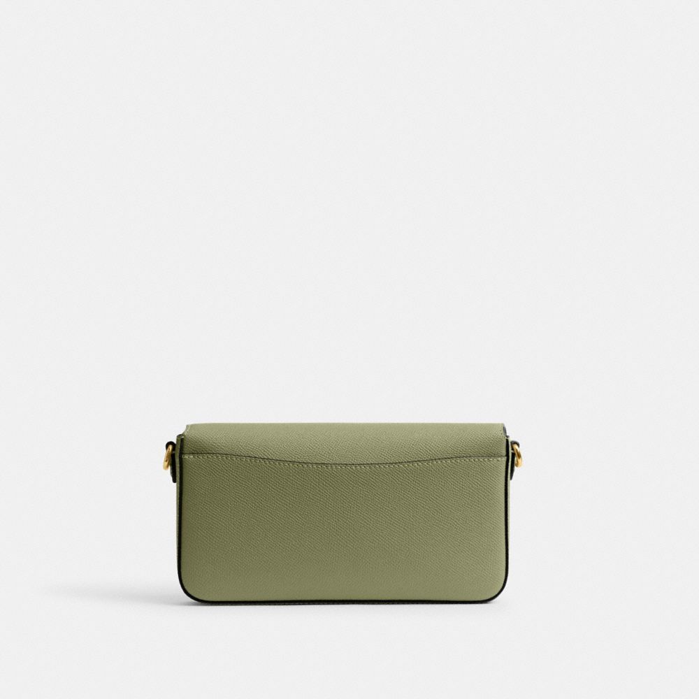 COACH®,Wyn Crossbody Bag,Leather,Crossbody,Logo,Metal,Embossed,Casual,Day Party,Olive,Back View