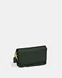 COACH®,WYN CROSSBODY,Crossgrain Leather,Small,Brass/Amazon Green,Angle View