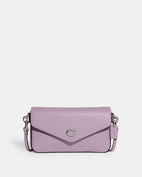 COACH®,WYN CROSSBODY BAG,Small,Silver/Soft Purple,Front View