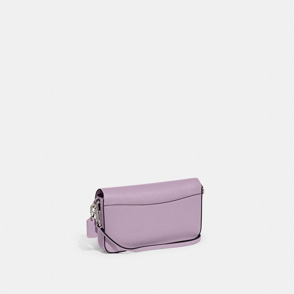 COACH®,WYN CROSSBODY BAG,Crossgrain Leather,Small,Silver/Soft Purple,Angle View
