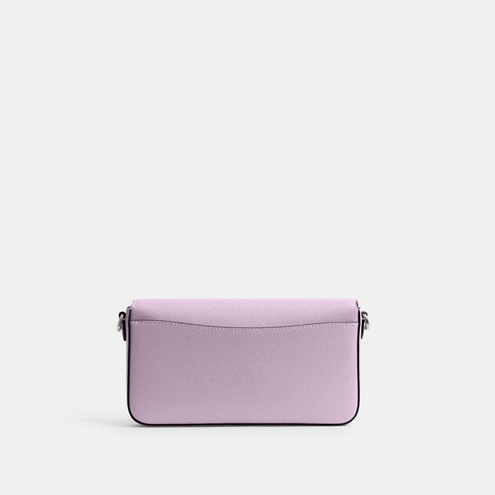 COACH®,Wyn Crossbody Bag,Leather,Crossbody,Logo,Metal,Embossed,Casual,Day Party,Lavender,Back View