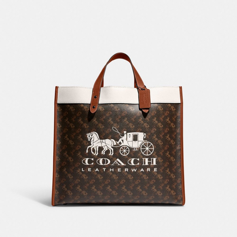 COACH® | Field Tote 40 With Horse And Carriage Print