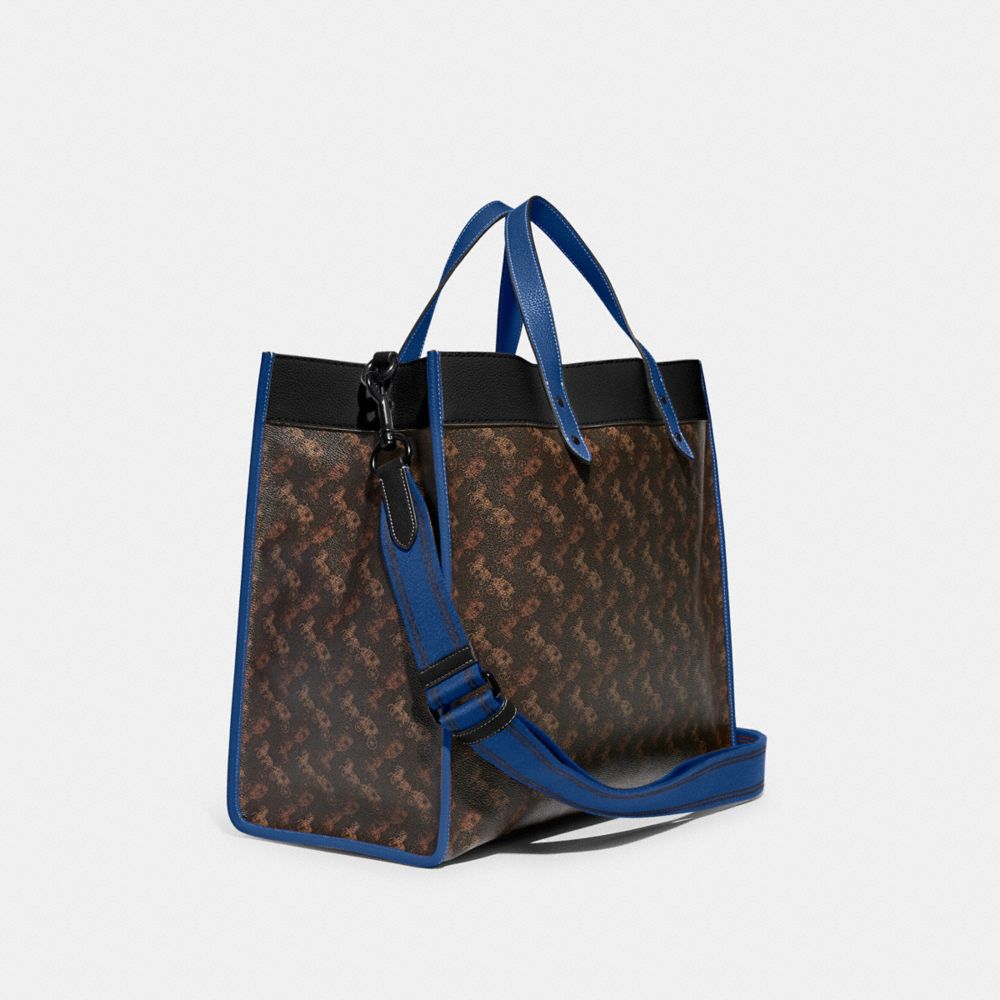 COACH®,Field Tote Bag 40 With Horse And Carriage Print,,Angle View