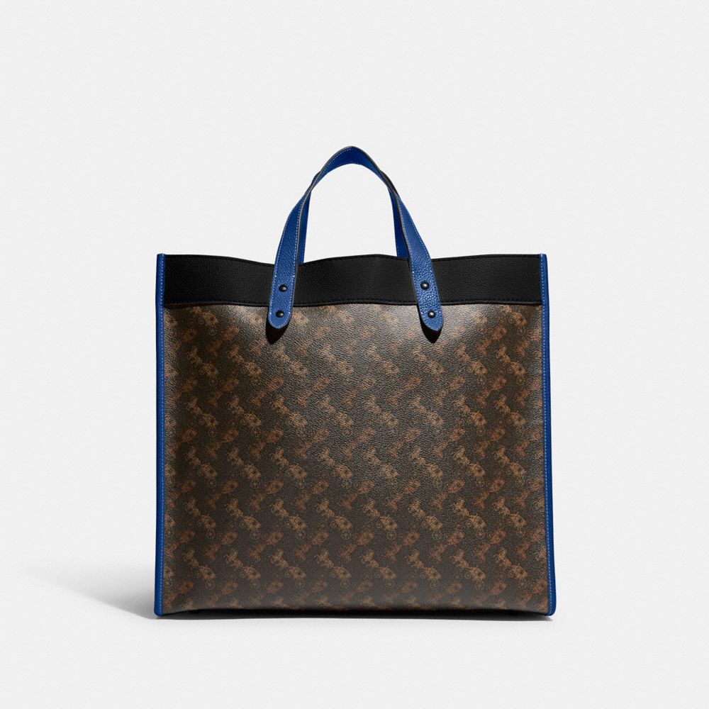 COACH®,Field Tote Bag 40 With Horse And Carriage Print,,Back View