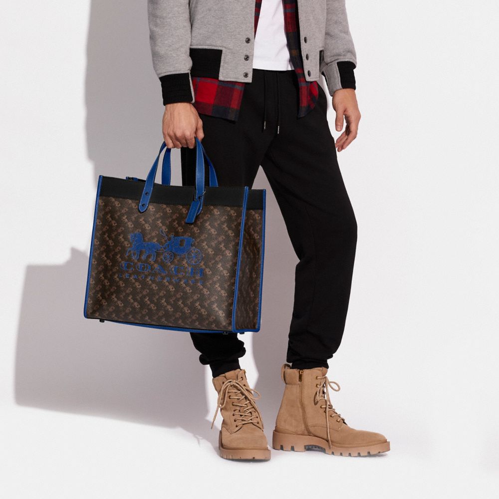 COACH®,Field Tote Bag 40 With Horse And Carriage Print,,Detail View