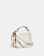 COACH®,HERO SHOULDER BAG,Glovetanned Leather,Small,Brass/Chalk,Angle View