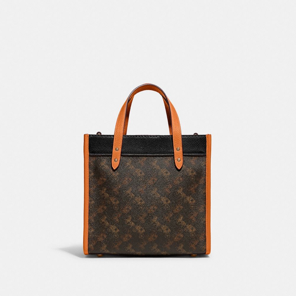 COACH®,Field Tote 22 With Horse And Carriage Print And Carriage Badge,,Back View