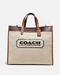 Field Tote Bag 40 In Organic Cotton Canvas With Coach Badge