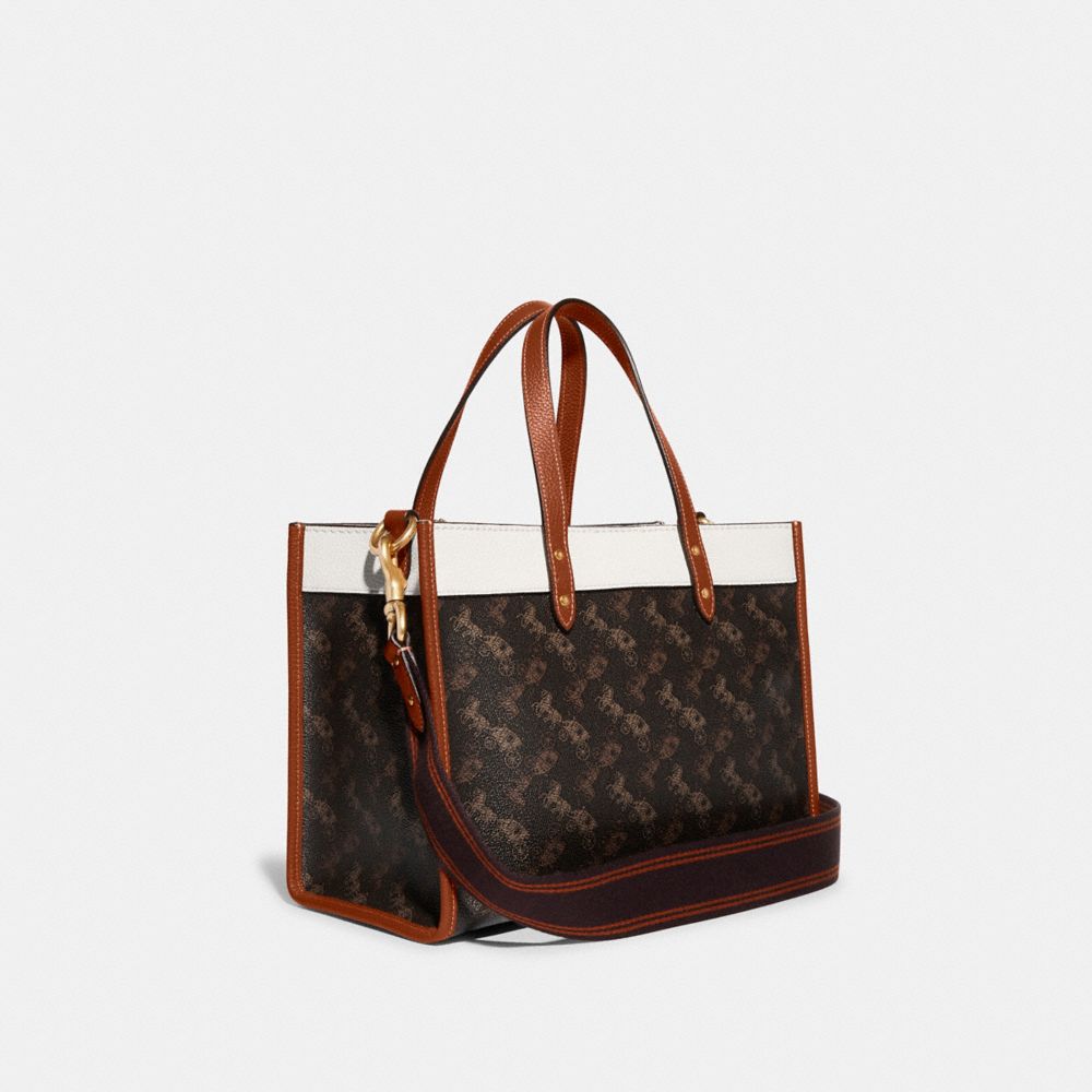 COACH®,フィールド トート 30 ウィズ ホース アンド キャリッジ プリント アンド キャリッジ バッジ,トートバッグ,