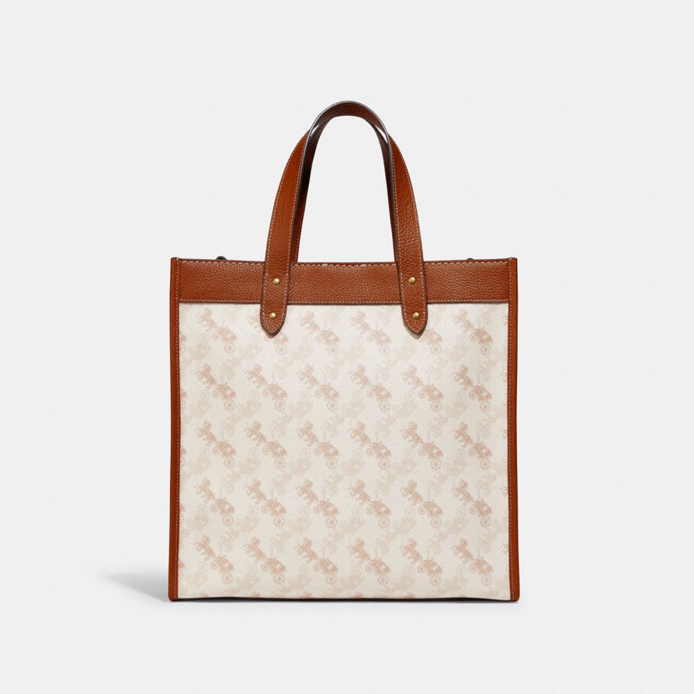 Field Tote With Horse And Carriage Print And Carriage Badge