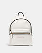 COACH®,CHARTER BACKPACK 24,Pebbled Leather,Medium,Brass/Chalk,Front View