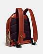 COACH®,CHARTER BACKPACK IN SIGNATURE CANVAS,Signature Coated Canvas,Large,Brass/Tan/Rust,Angle View