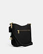 COACH®,CHAISE CROSSBODY,Pebbled Leather,Small,Brass/Black,Angle View