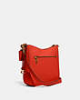 COACH®,CHAISE CROSSBODY BAG,Pebbled Leather,Small,Brass/Red Orange,Angle View