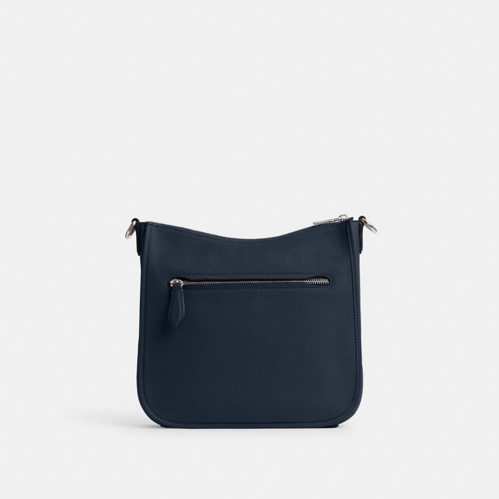 COACH®,Chaise Crossbody Bag,Leather,Hobo,Logo,Metal,Gold Metal,Casual,,Back View