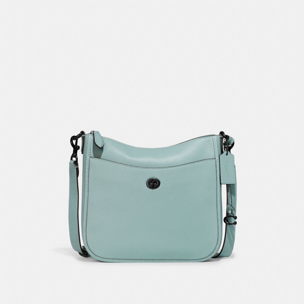 Coach triple crossbody on sale in polished pebble leather