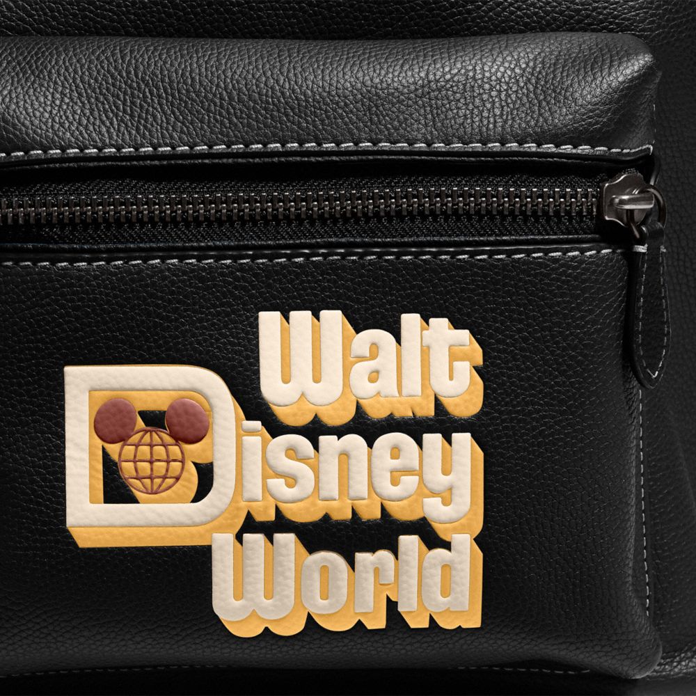 Disney Walt Disney World 50Th Anniversary Mickey Leather Gold Mini Backpack  New 