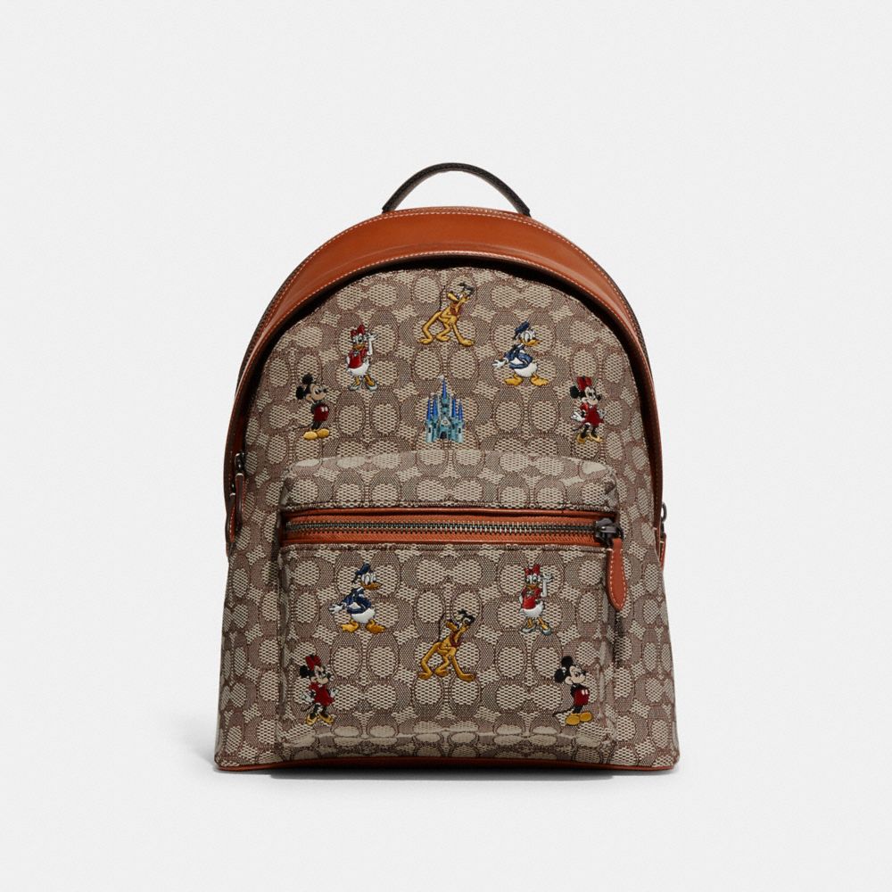 COACH® | Disney X Coach Charter Backpack In Signature Textile