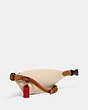 COACH®,DISNEY X COACH CHARTER BELT BAG 7 WITH WALT DISNEY WORLD MOTIF,Polished Pebble Leather,Small,Ivory Multi,Angle View