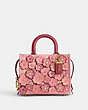 COACH®,ROGUE BAG 25 IN COLORBLOCK WITH TEA ROSE,Glovetanned Leather,Medium,Brass/Bubblegum Multi,Front View