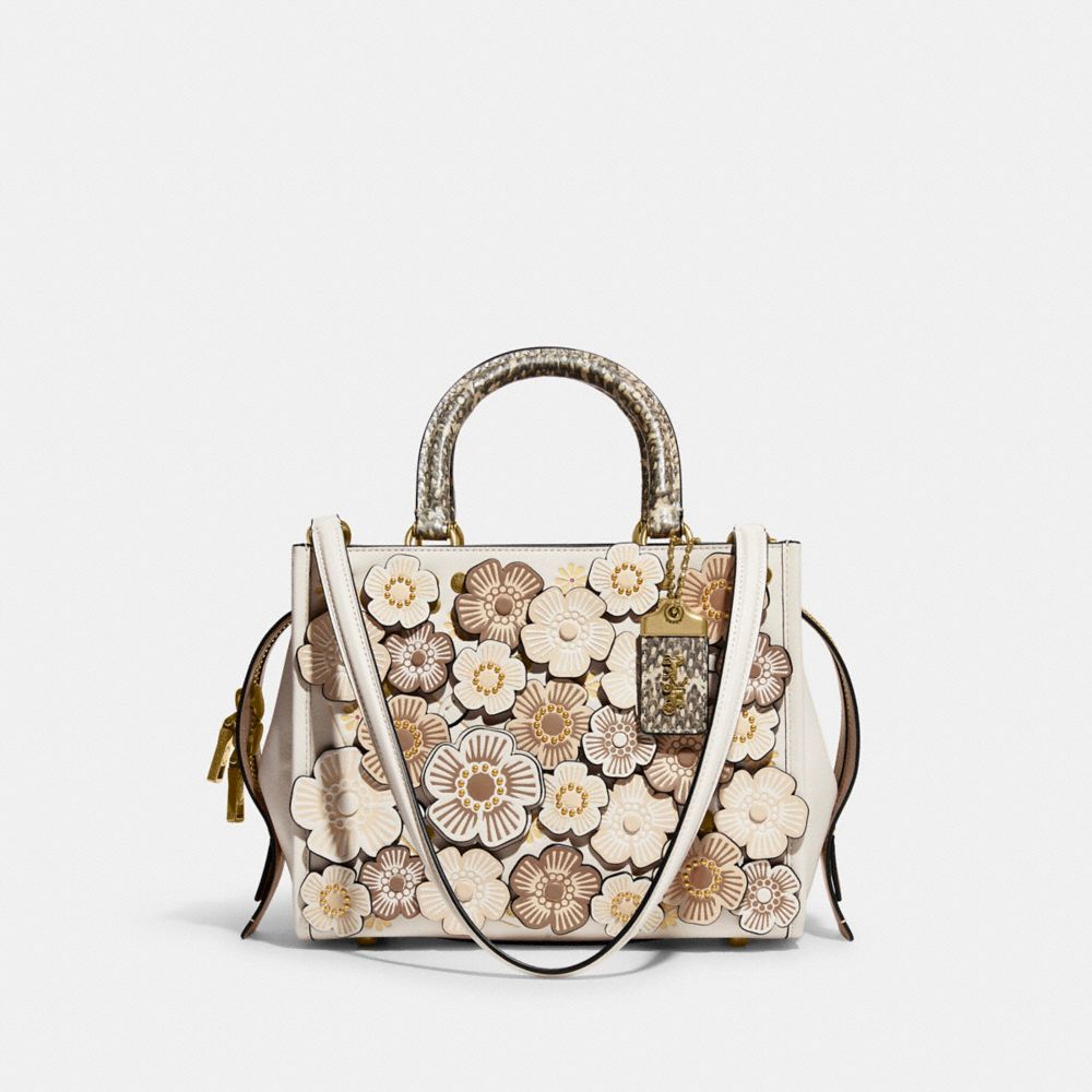 COACH®  Rogue 25 In Colorblock With Tea Rose And Snakeskin Detail