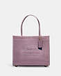 COACH®,CASHIN CARRY TOTE 22,Smooth Leather,Small,Brass/Ice Purple,Front View