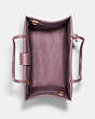 COACH®,CASHIN CARRY TOTE 22,Smooth Leather,Small,Brass/Ice Purple,Inside View,Top View
