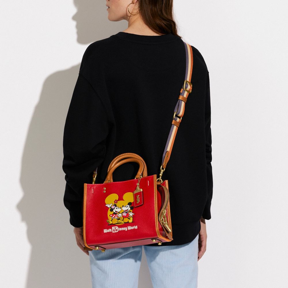 COACH × DISNEY 50th Anniv Mickey and Friends Rogue 25 C8553 Tote Bag Outlet  F/S