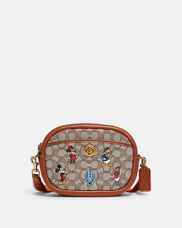 COACH® | Disney X Coach Camera Bag In Signature Textile Jacquard