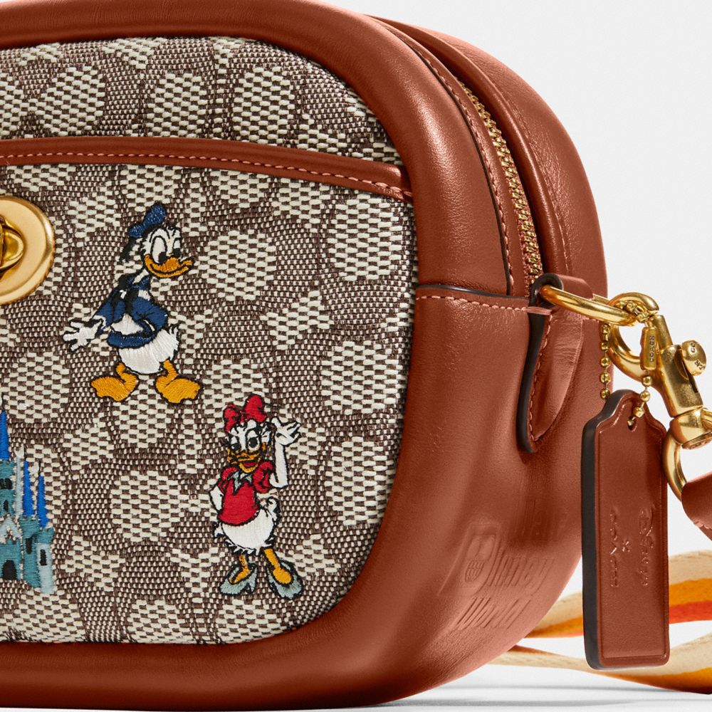 Disney x Coach Mickey Mouse Camera Bag in Smooth Brown Leather