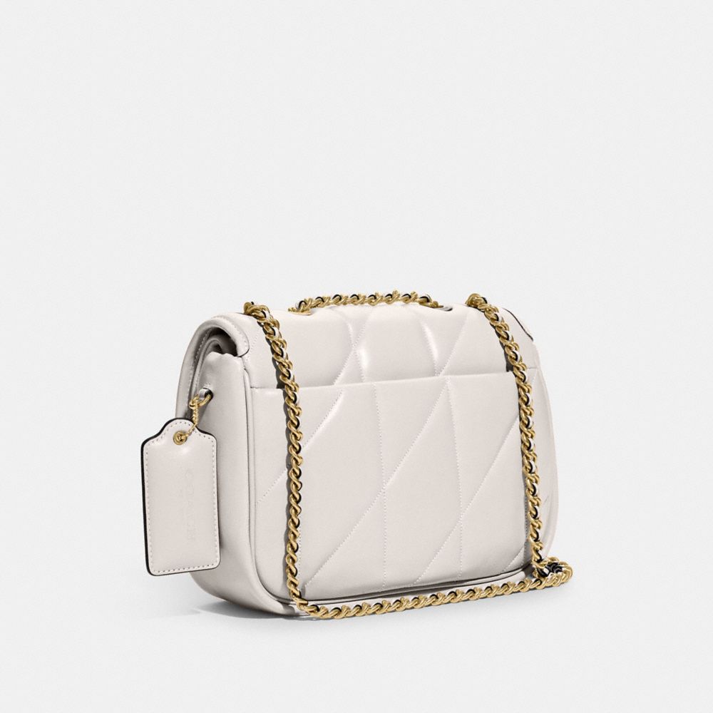COACH®,Pillow Madison Shoulder Bag With Quilting,Leather,Shoulder Bag,Chain Detail,Logo,Shoulder Guard,Day Party,,Angle View
