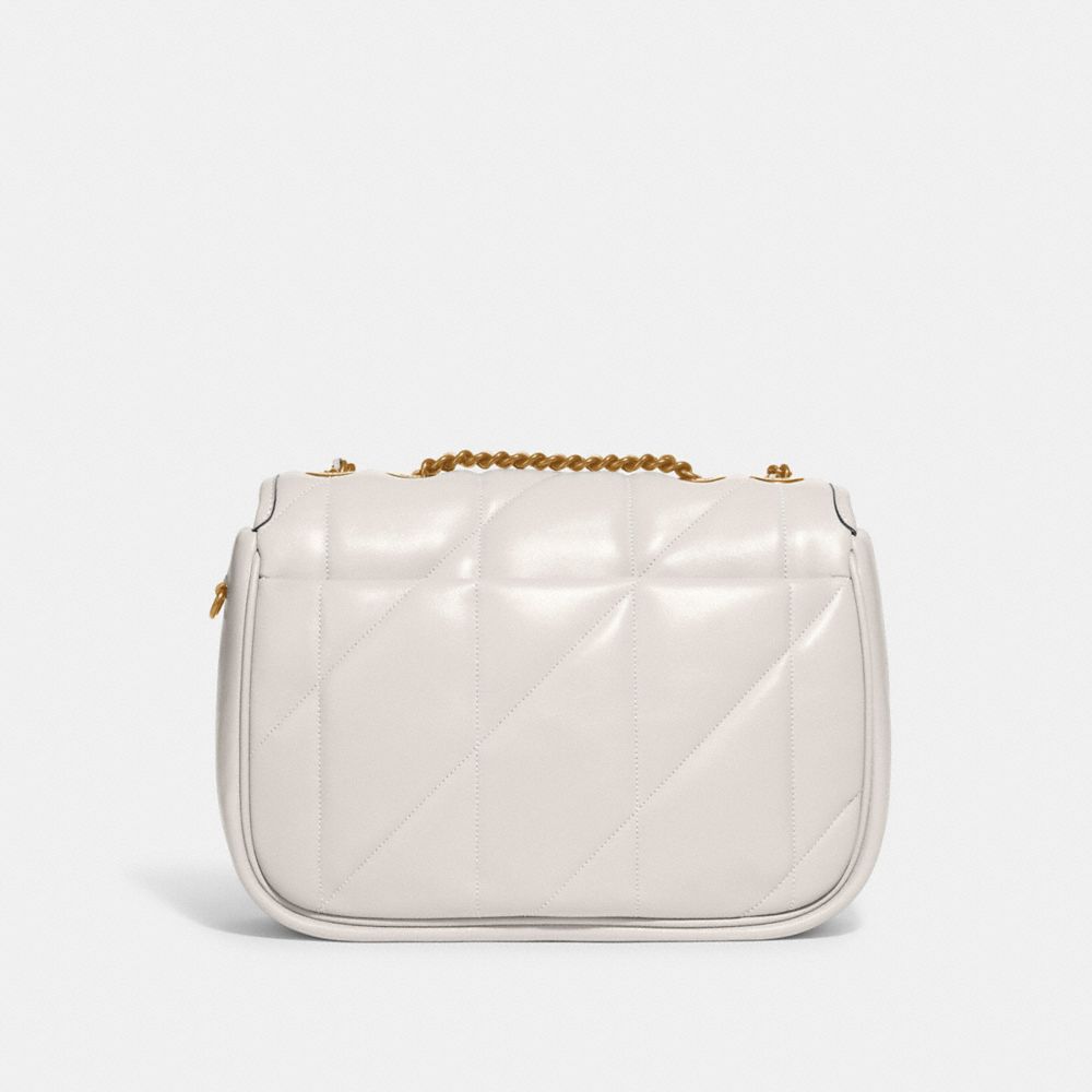 COACH®,Pillow Madison Shoulder Bag With Quilting,Leather,Shoulder Bag,Chain Detail,Logo,Shoulder Guard,Day Party,,Back View