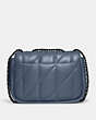 COACH®,PILLOW MADISON SHOULDER BAG WITH QUILTING,Nappa leather,Medium,Pewter/Washed Chambray,Back View
