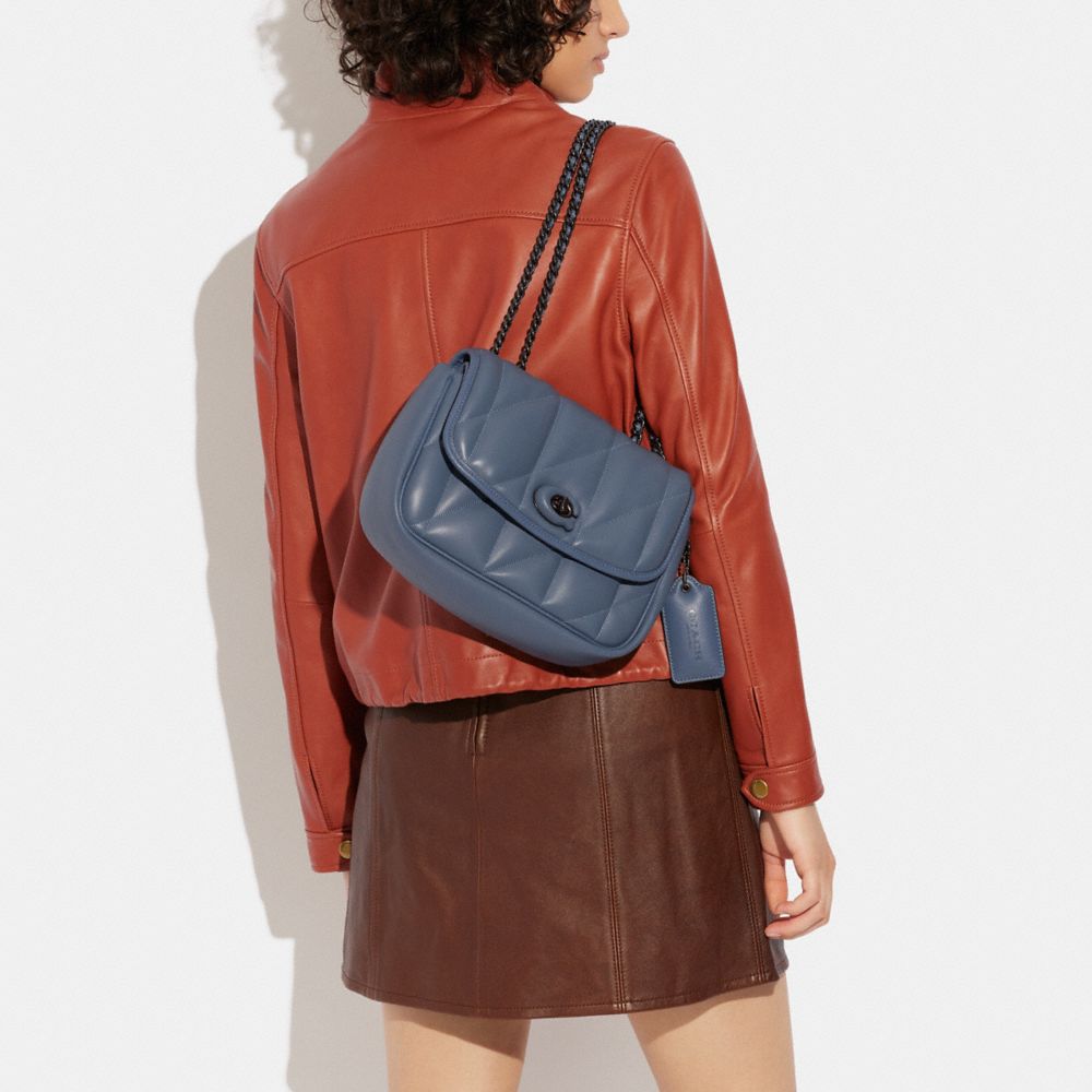 COACH®,Pillow Madison Shoulder Bag With Quilting,Leather,Shoulder Bag,Chain Detail,Logo,Shoulder Guard,Day Party,,Detail View