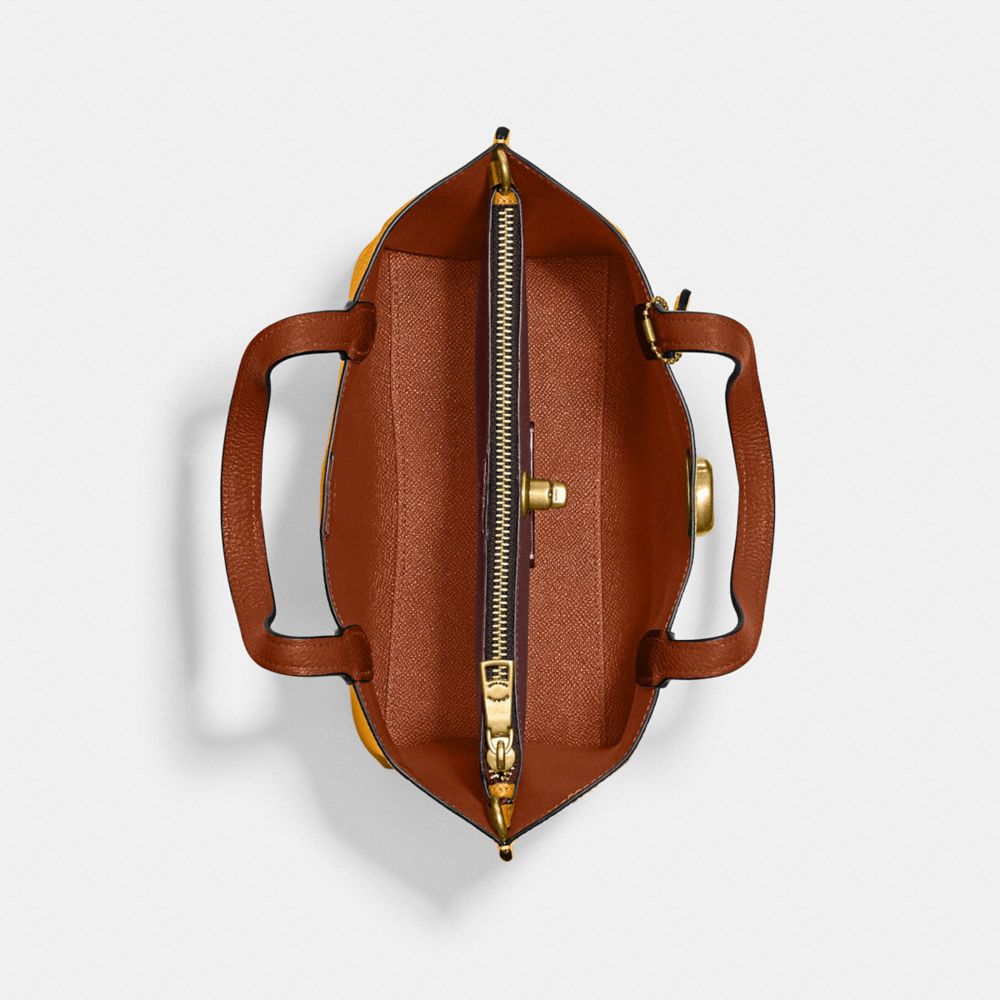 COACH®,Willow Tote Bag 24 In Colorblock,Leather,Tote,Metal,Logo,Casual,,Inside View,Top View