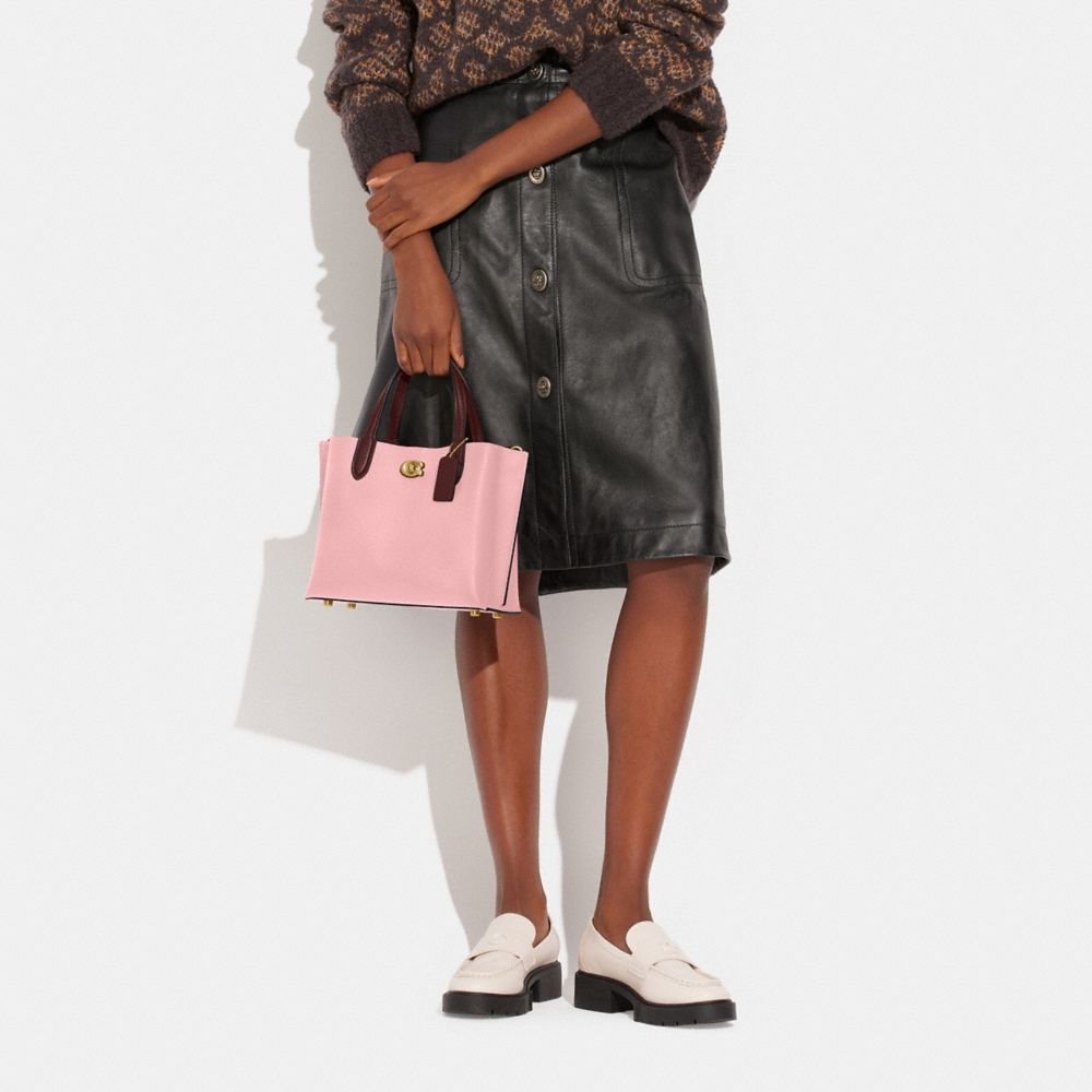 COACH®,Willow Tote Bag 24 In Colorblock,Leather,Tote,Metal,Logo,Casual,,Detail View