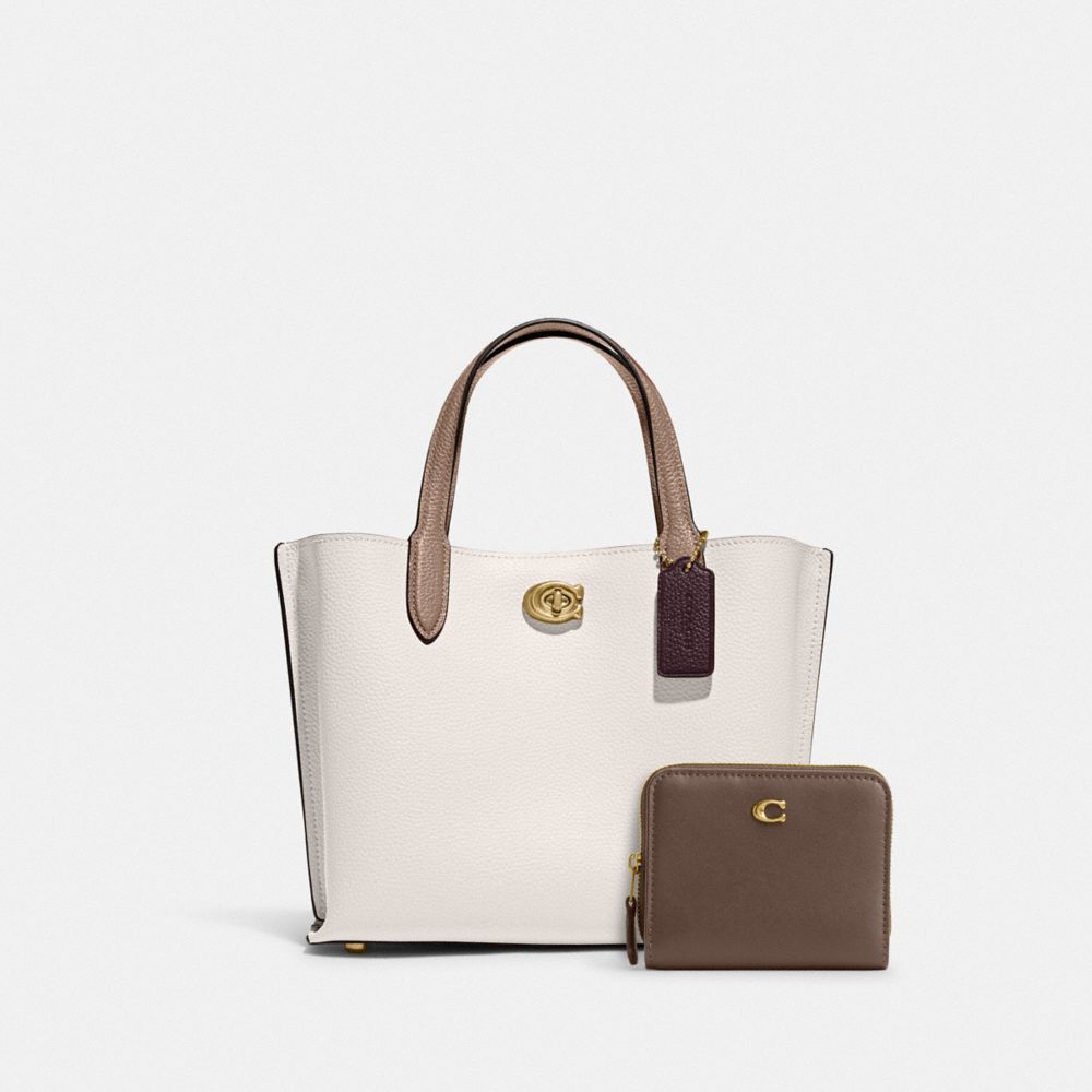 COACH®,Willow Tote 24 In Colorblock & Billfold Wallet,