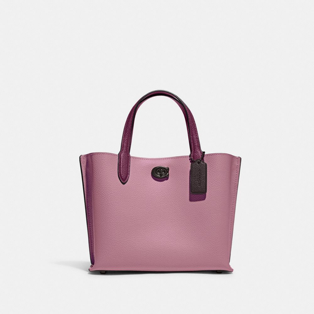 COACH®,Willow Tote Bag 24 In Colorblock,Leather,Tote,Metal,Logo,Casual,,Front View image number 0