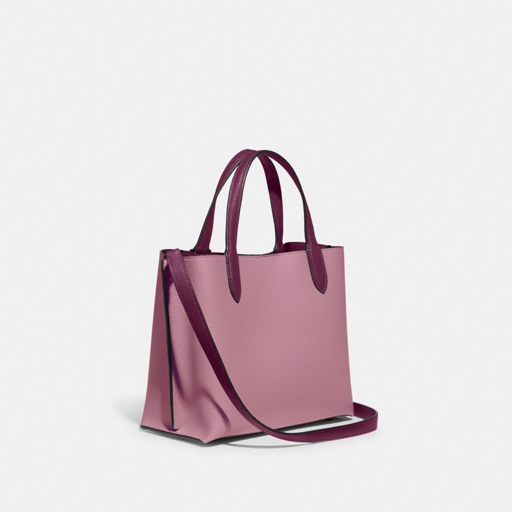 COACH®,Willow Tote Bag 24 In Colorblock,Leather,Tote,Logo,Metal,Casual,,Angle View