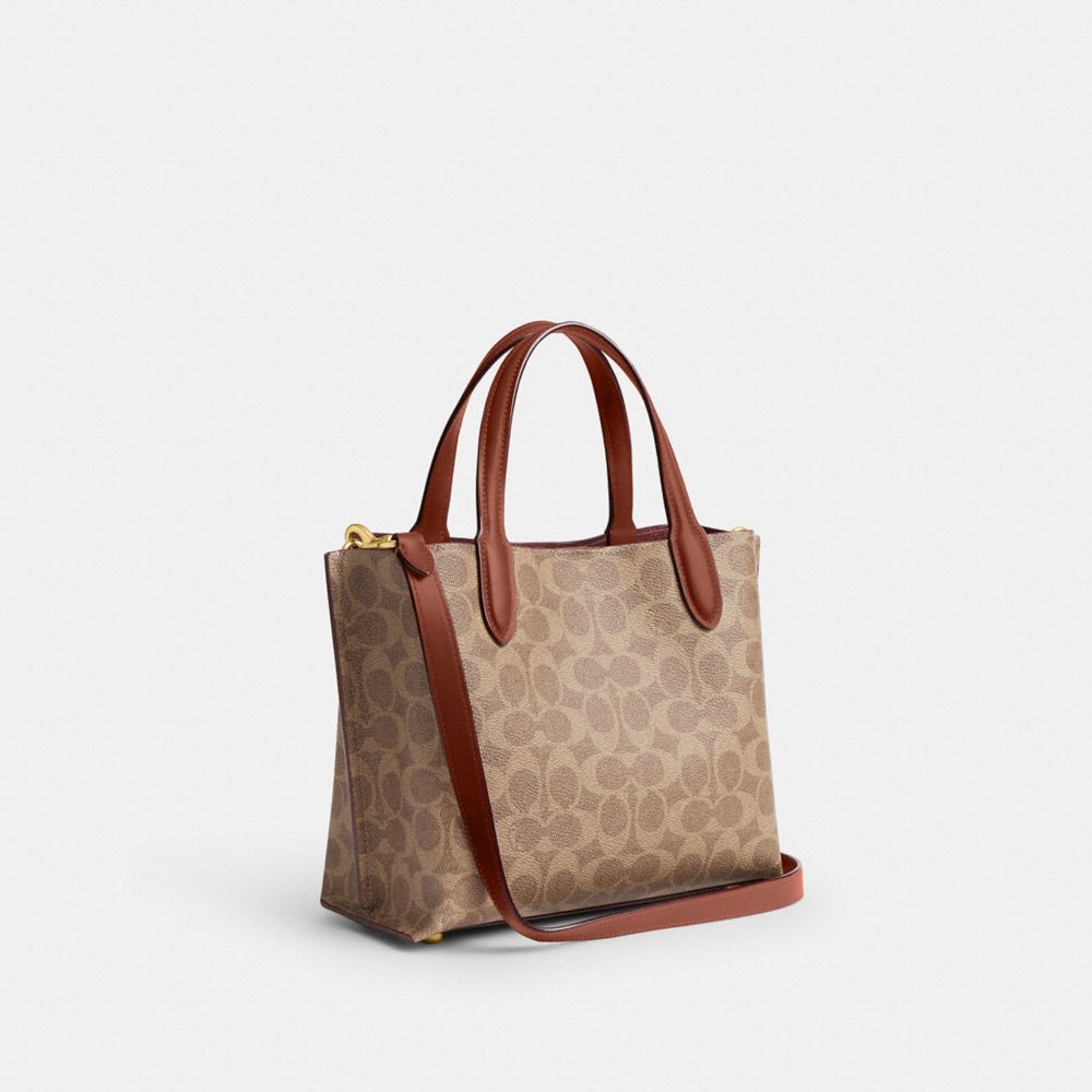 COACH®,Willow Tote Bag 24 In Signature Canvas,Calf Hair,Leather,Tote,No Embellishment,Casual,,Angle View