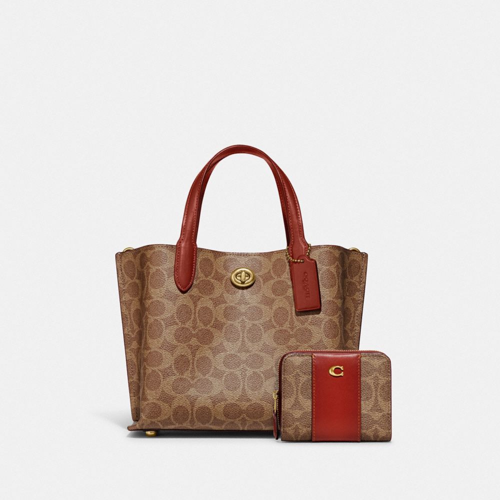 Coach coated canvas signature folio tote sale