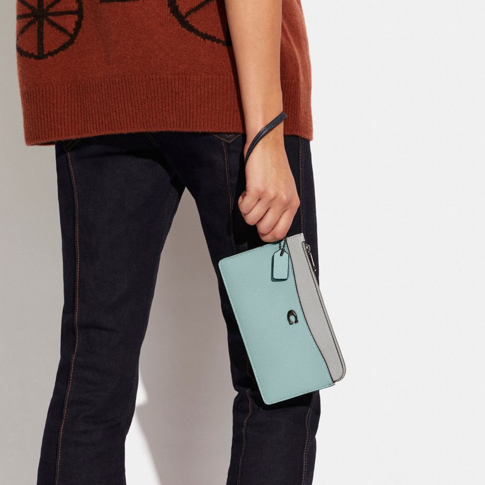 COACH®,L-Zip Wristlet In Colorblock,,Detail View