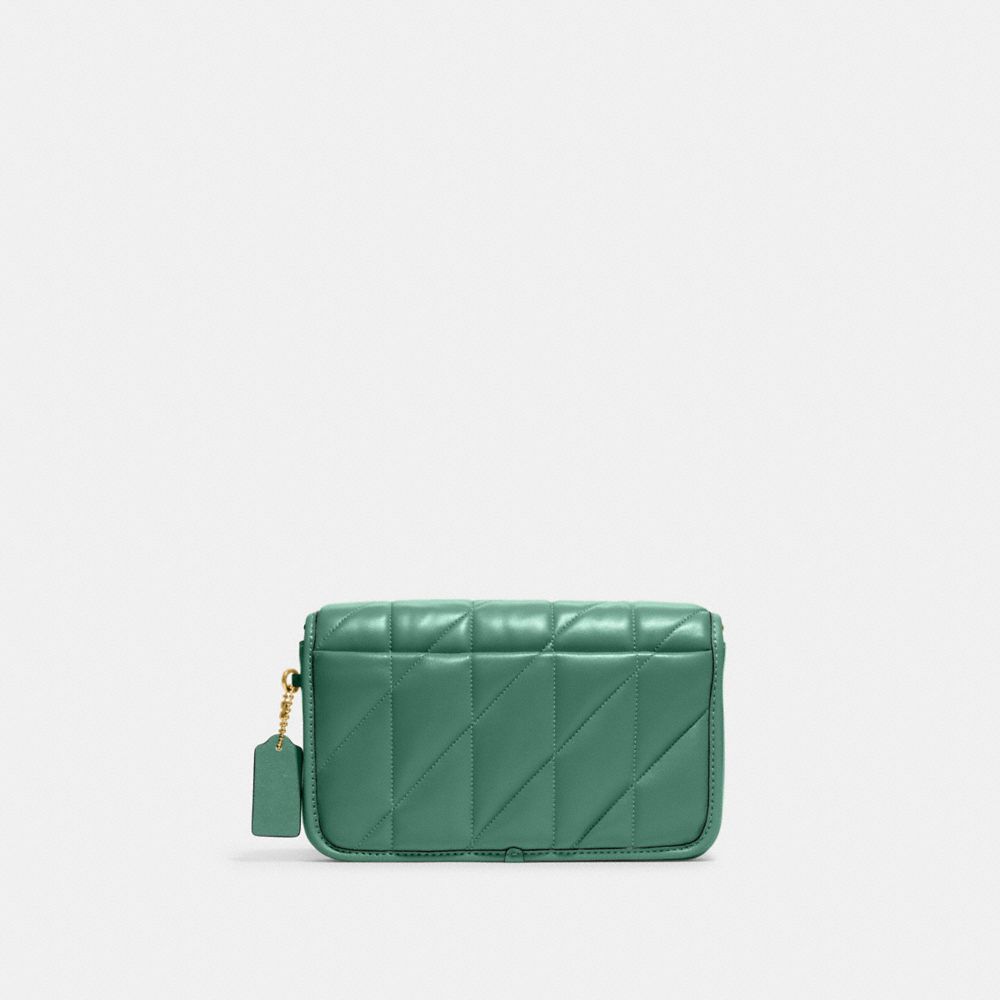 COACH®,Hayden Crossbody Bag With Quilting,Leather,Crossbody,Logo,Metal,Gold Metal,Day Party,,Back View