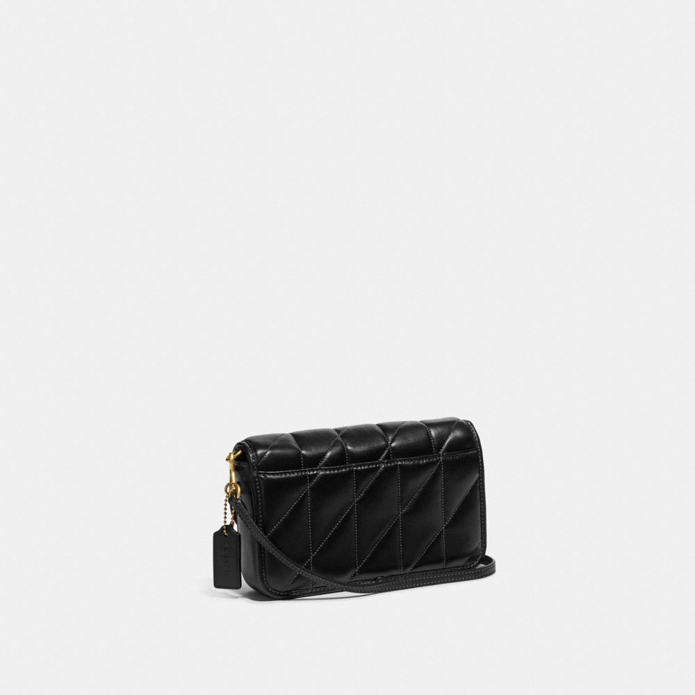 COACH®,Hayden Crossbody Bag With Quilting,Leather,Crossbody,Logo,Metal,Gold Metal,Day Party,,Angle View