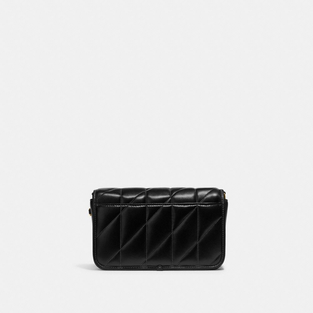 COACH®,Hayden Crossbody Bag With Quilting,Leather,Crossbody,Logo,Metal,Gold Metal,Day Party,,Back View