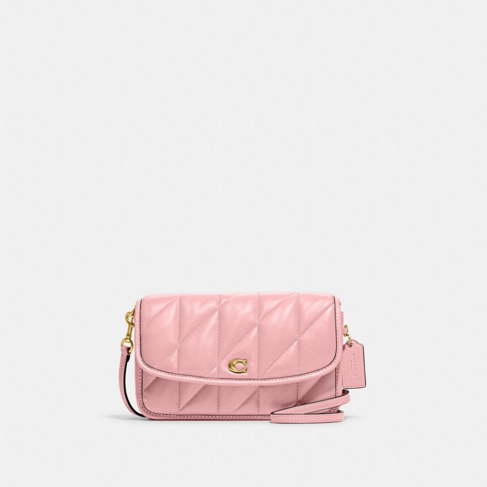 COACH®,HAYDEN CROSSBODY BAG WITH QUILTING,Nappa leather,Mini,Brass/Bubblegum,Front View